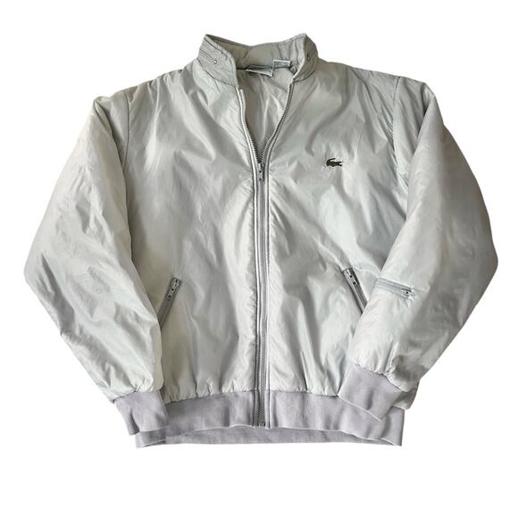 Lacoste Other - Vintage Lacoste Club Gray Nylon Bomber Jacket L 80s 90s Y2K